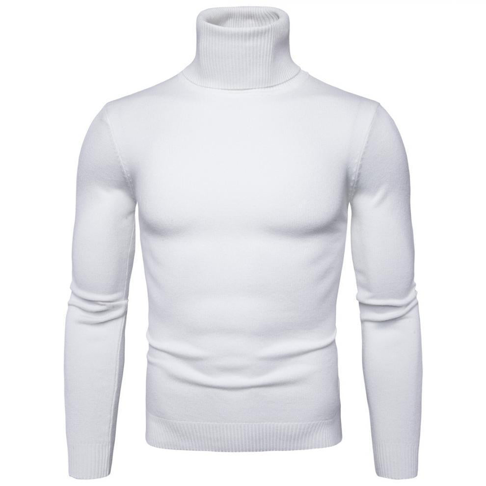 Herren nan schmal geschnittener Rollkragenpullover aus Merino-Baumwollmix mit hohem Kragen Drune