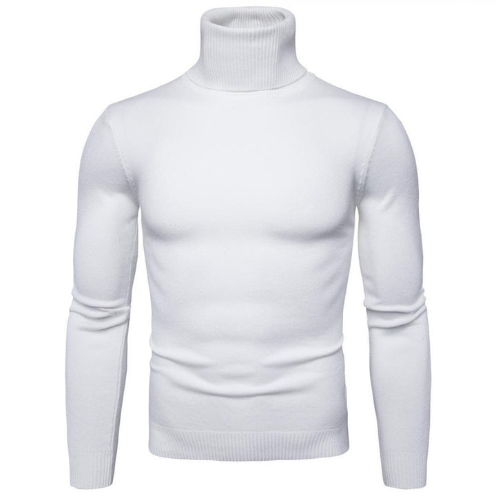 Herren nan schmal geschnittener Rollkragenpullover aus Merino-Baumwollmix mit hohem Kragen Drune