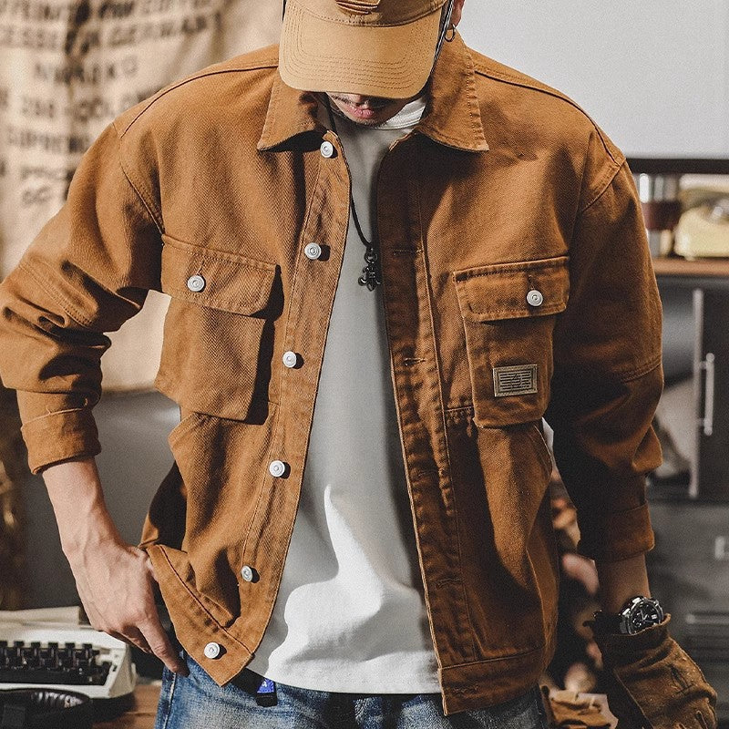 Herren Modische Utility-Jacke Drune