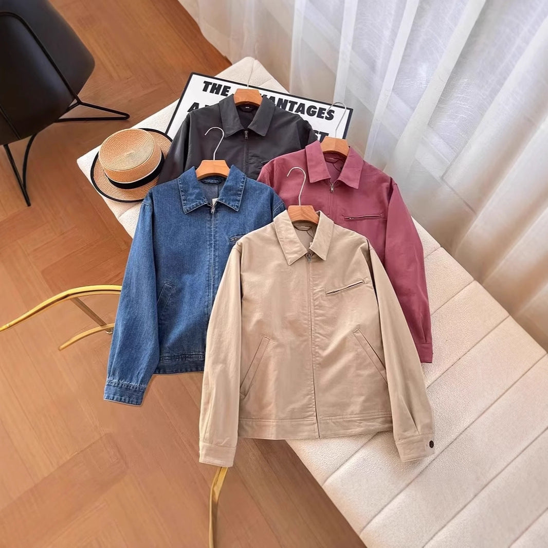 Damen Modische Übergangsjacke mit Reißverschluss und praktischen Taschen Drune