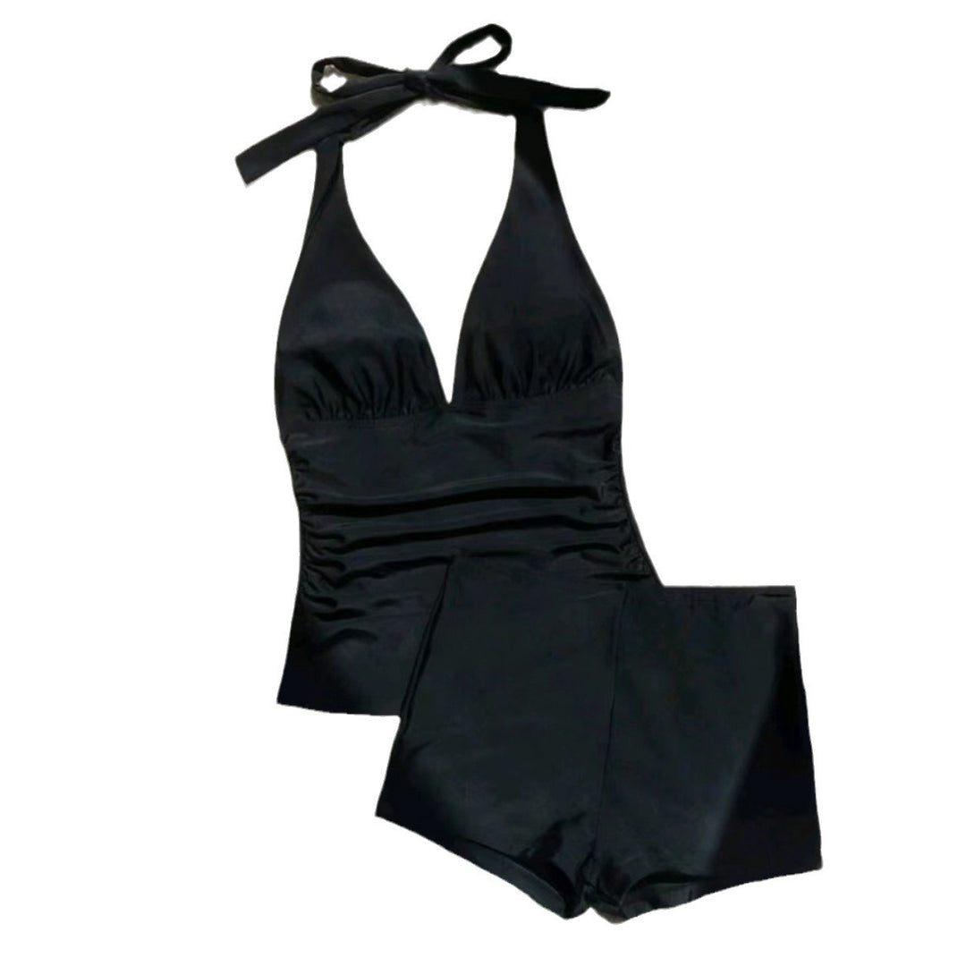 Damen Hochgeschnittener Tankini mit flexiblem Oberteil Drune