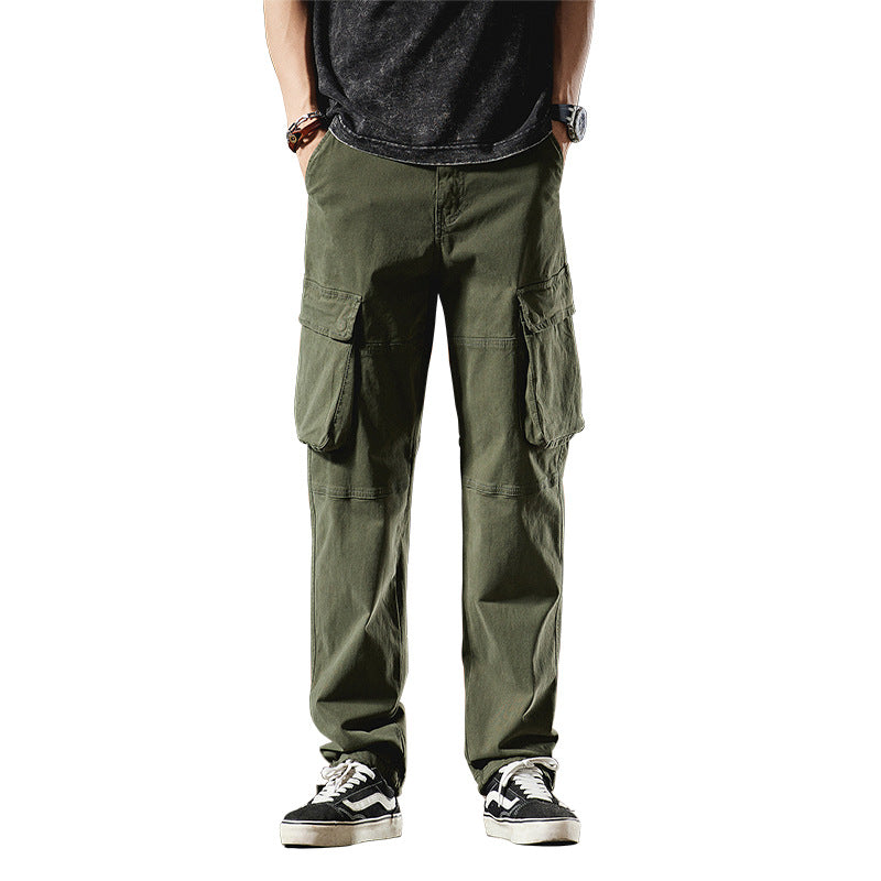 Herren Cargo-Hose im Utility-Look mit Knieabnähern und großen Klappentaschen Drune