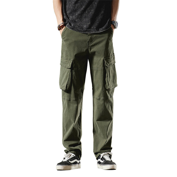 Herren Cargo-Hose im Utility-Look mit Knieabnähern und großen Klappentaschen Drune