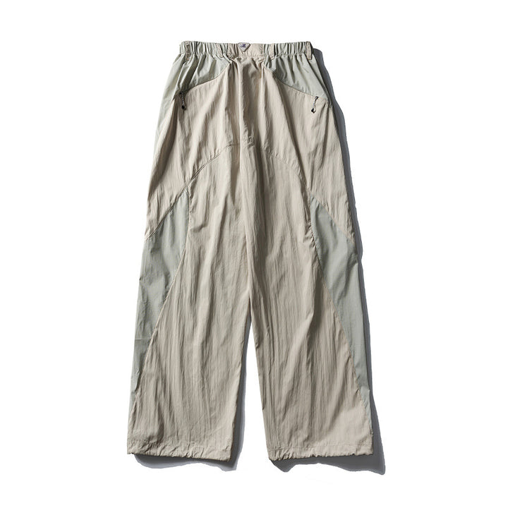 Herren Weite technische Nylon-Cargohose mit elastischem Bund und Paneel-Details Drune