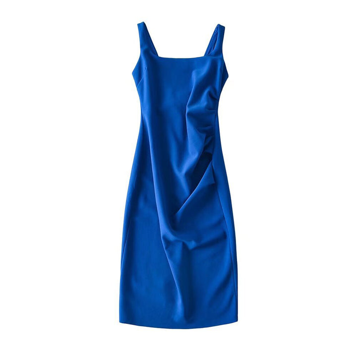 Damen figurbetontes Midi-Kleid mit elegantem Rüschendetail Drune