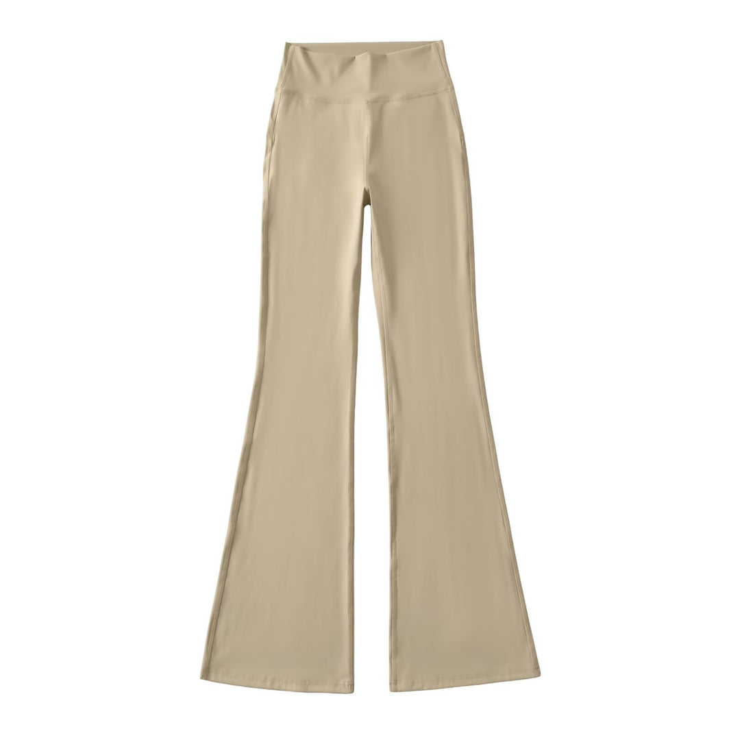 Damen Hochtaillierte ausgestellte Yoga‑Hose mit Formbund Drune