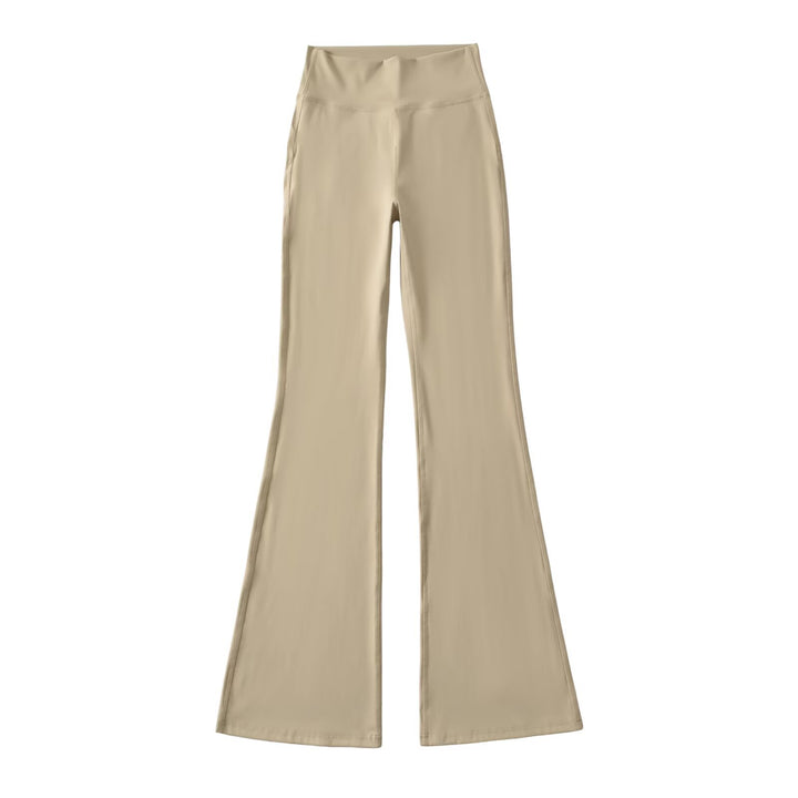 Damen Hochtaillierte ausgestellte Yoga‑Hose mit Formbund Drune