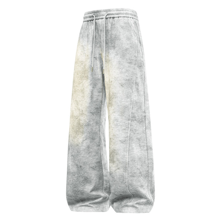 Damen weite Relax-Fleecehose mit hohem Bund, Tunnelzug und dekorativen Nahtsteppungen Drune