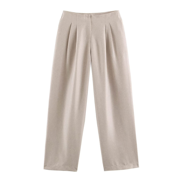 Damen Longline-Blazer im Leinen-Mix mit Reverskragen und Pattentaschen Drune