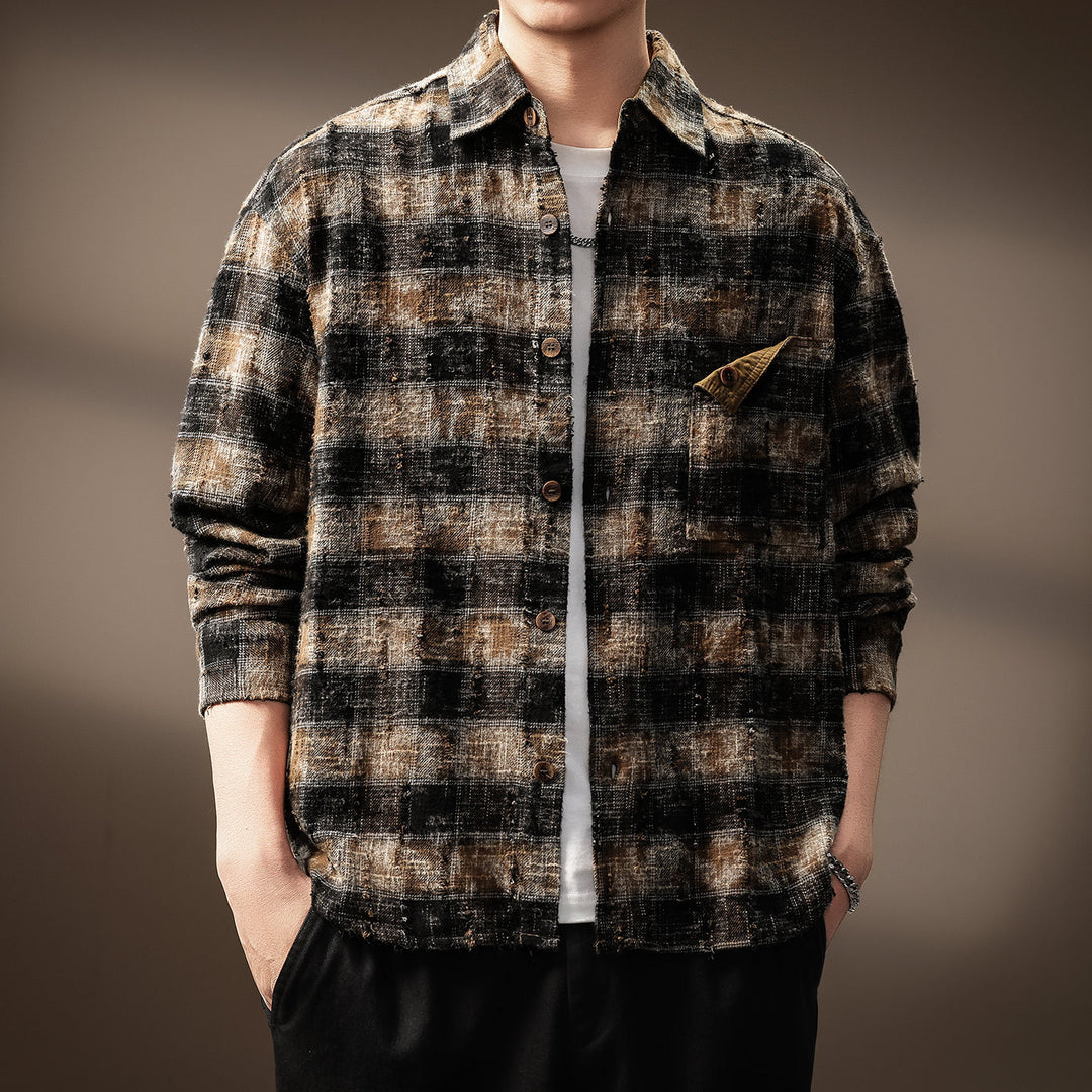 Herren Karierte Flanelljacke Drune