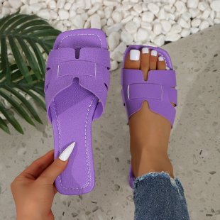Damen Bequeme Slide-Sandalen mit trendigem Querriemen Drune