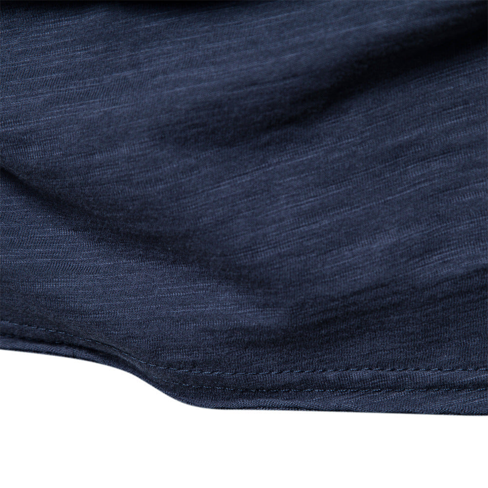 Herren nan leichtes Baumwollshirt mit Rundhalsausschnitt und schlanker Passform Drune