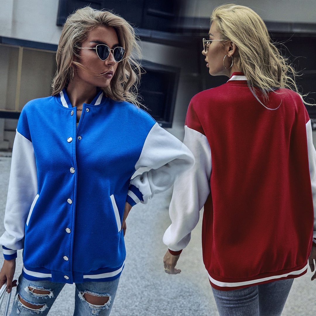 Damen Collegejacke im sportlichen Look mit kontrastierendem Farbdesign Drune