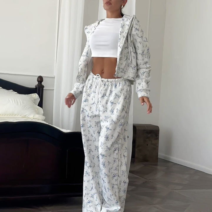 Damen florales Freizeitoutfit Drune