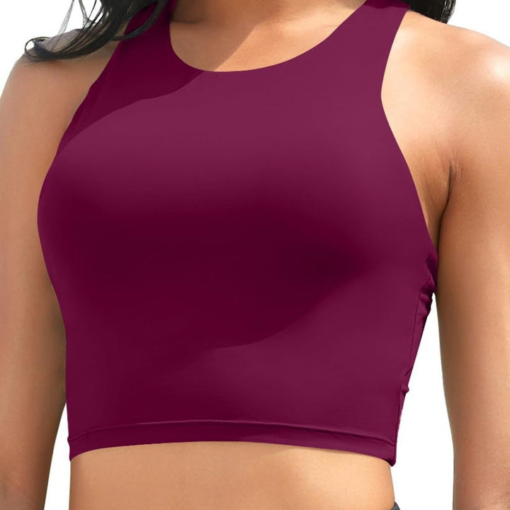 Damen Sportliches Crop-Top Drune