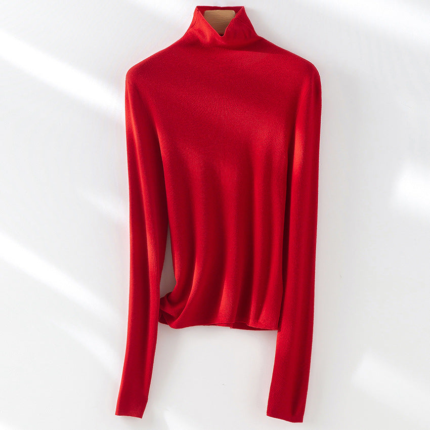 Damen Slim-Fit Feinstrick-Rollkragenpullover mit Stretch Drune