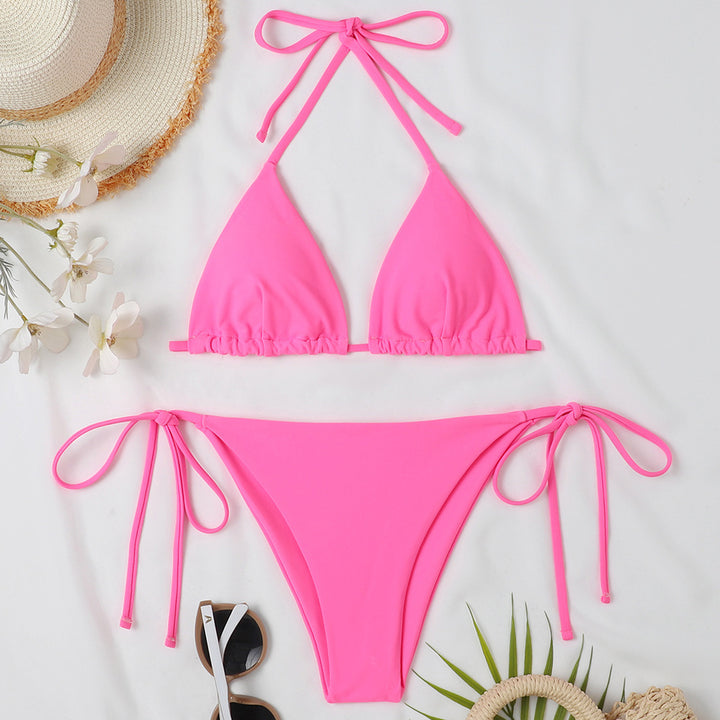 Damen Triangel-Bikini mit verstellbaren Bindebändern und raffinierten Details Drune