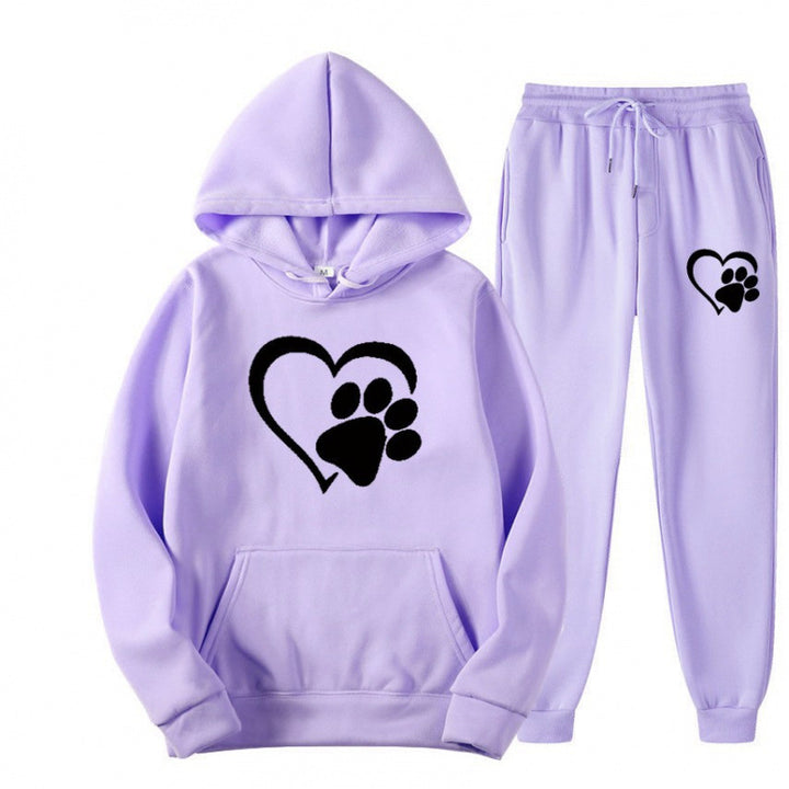 Damen Kuscheliger Hoodie und Jogginghose Set Drune
