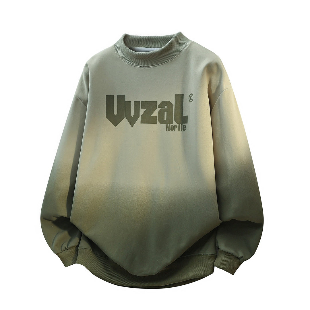 Unisex Oversize-Sweatshirt mit Stehkragen, Farbverlauf & markantem Logoprint Drune