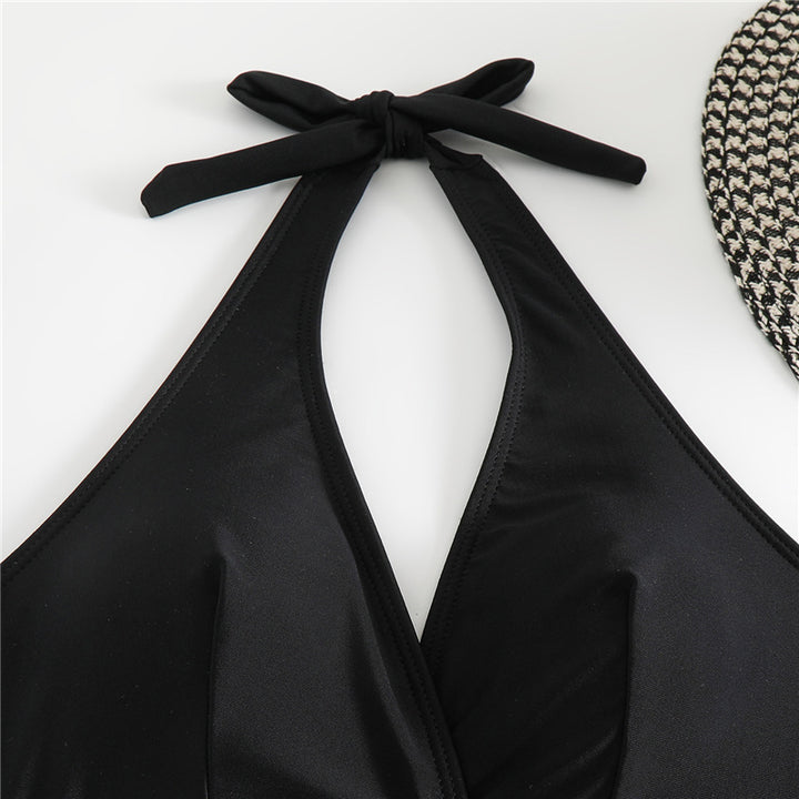 Damen Bikini-Set mit geometrischem Design und tiefem V-Ausschnitt Drune