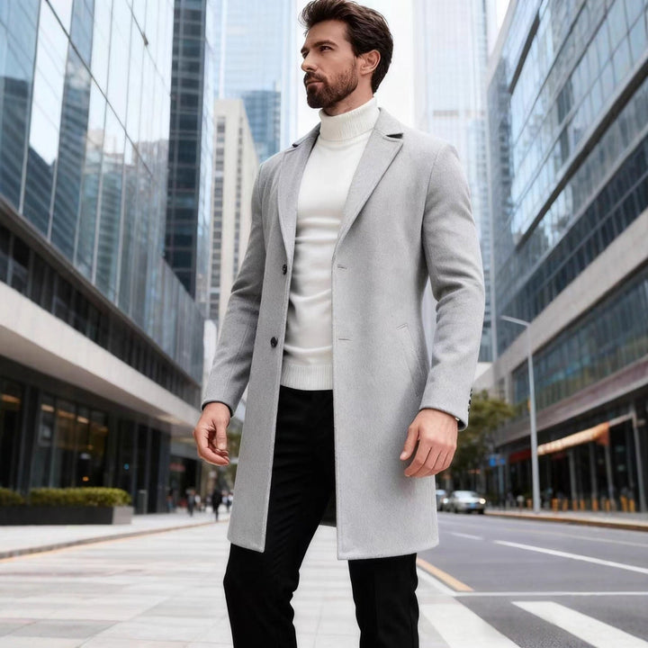 Herren eleganter Wollmantel Drune