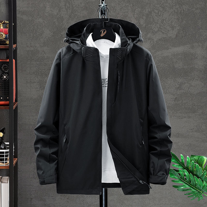 Herren Funktionsjacke mit verstellbarer Kapuze Drune