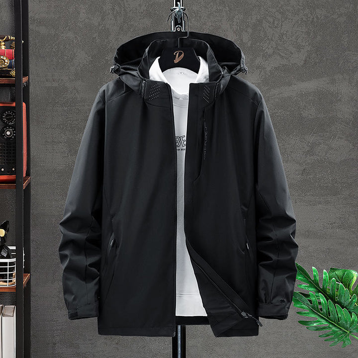 Herren Funktionsjacke mit verstellbarer Kapuze Drune