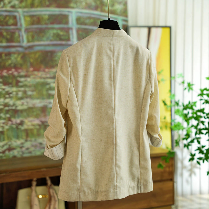 Damen Modischer Blazer mit leicht strukturierter Oberfläche Drune