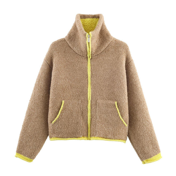 Damen kuschelige Fleecejacke mit modernem Reißverschluss und praktischen Taschen Drune