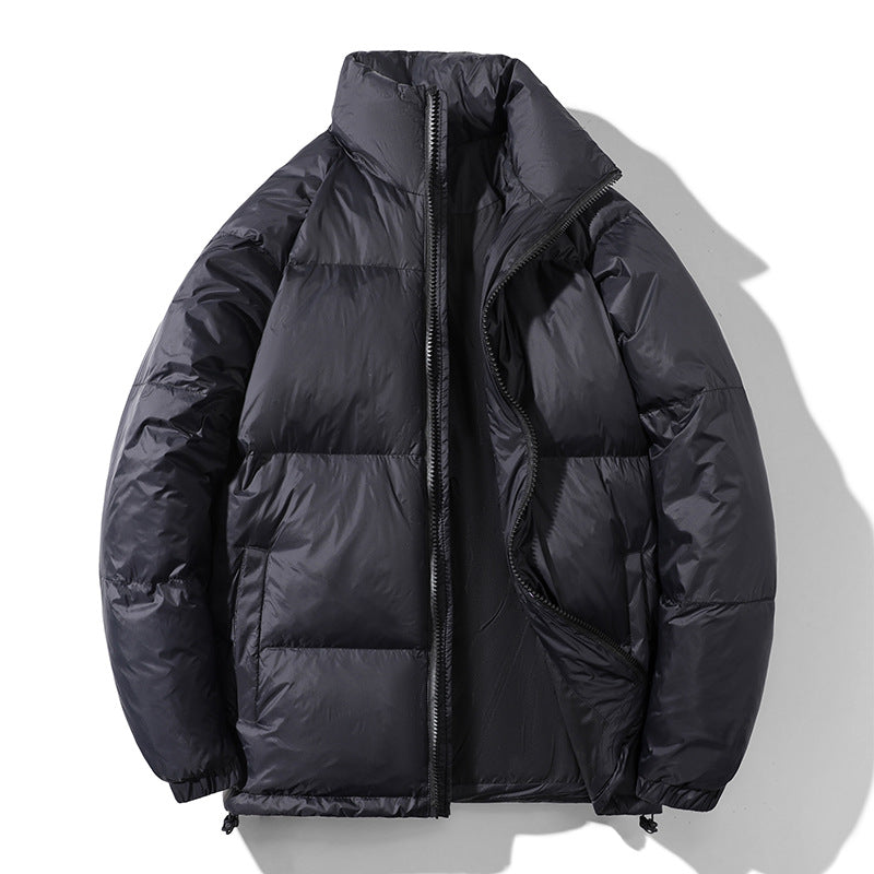 Herren Isolierte gesteppte Thermo-Pufferjacke mit Stehkragen und Kordelzugsaum Drune