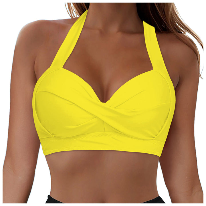 Damen Modisches Bikinioberteil mit Wickeldesign Drune