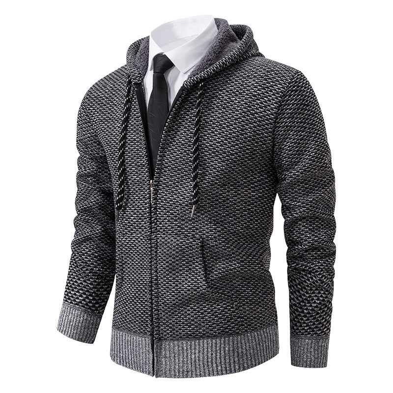 Herren stylische Kapuzenjacke mit weichem Innenfutter und eleganten Akzenten Drune