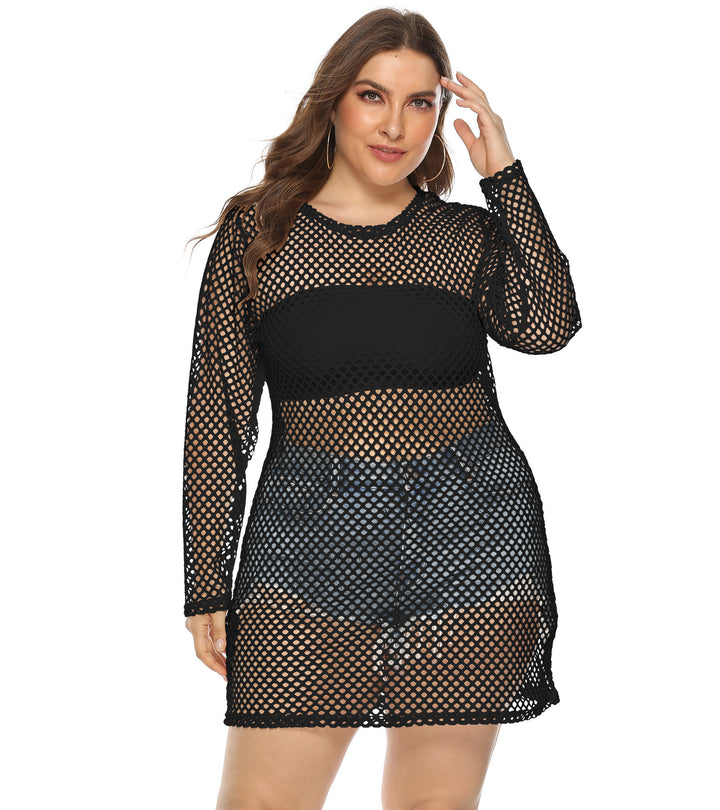Damen Netz-Streifenkleid Drune