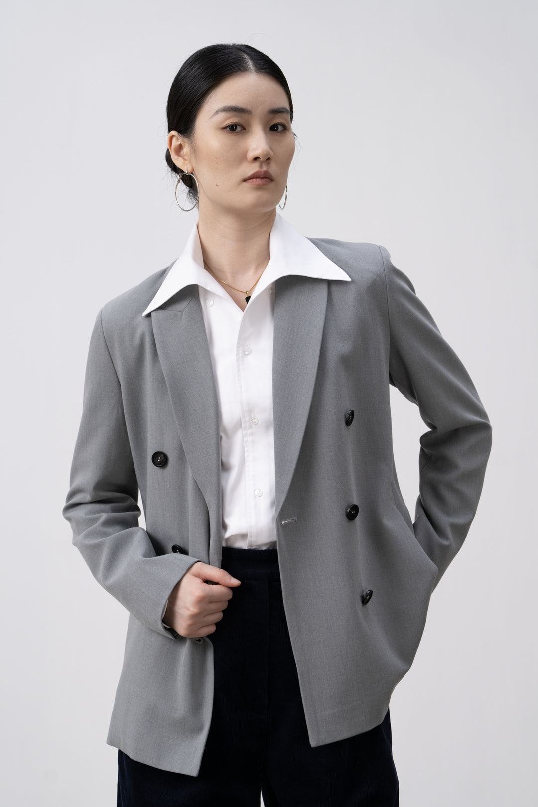 Damen Taillierte Doppelreihige Blazer Drune 1787623052