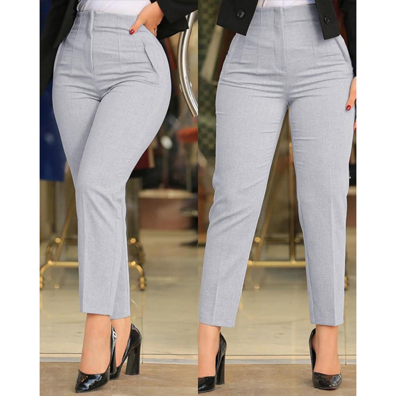 Damen Hochgeschnittener Schlank-Pant mit dekorativem Nähdetails Drune