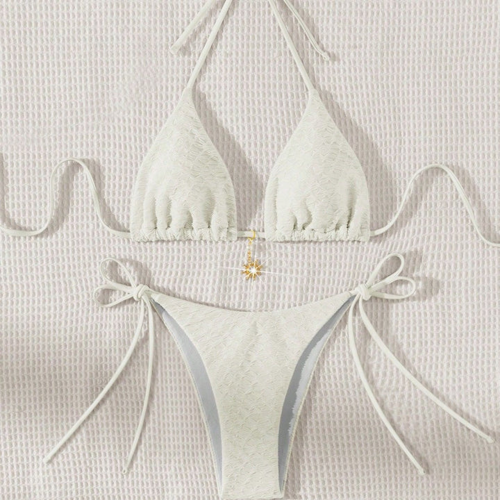 Damen Triangel-Bikini mit zarten Rüschendetails Drune