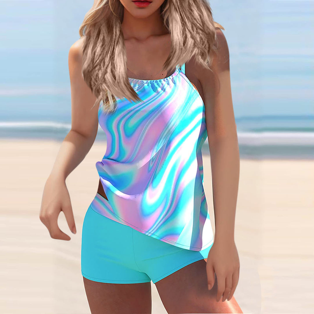 Damen Tankini-Set mit floralem Design und bequemem Hosen Drune