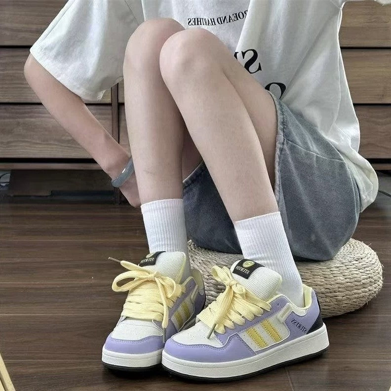 Damen sportliche Sneakers mit luftiger Mesh-Oberfläche und dämpfender Sohle Drune