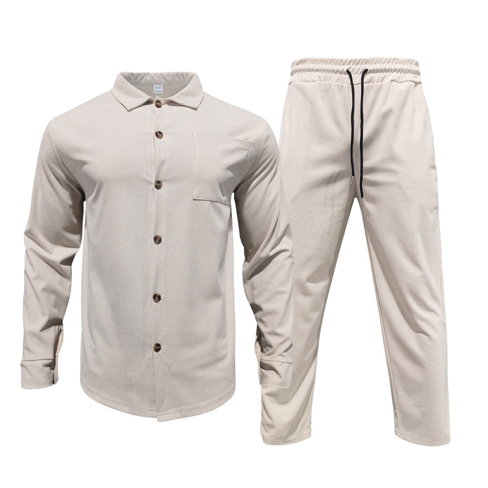 Herren lässiges Hemd und Freizeithose Set Drune