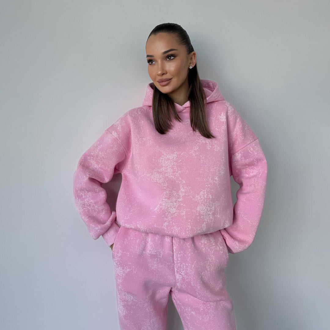 Damen Sportives Set mit lässigem Hoodie und bequemen Jogginghosen Drune