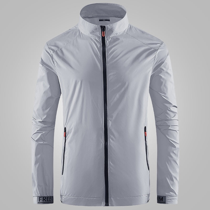 Herren Leichte Performance‑Windjacke mit hochschließendem Stehkragen Drune