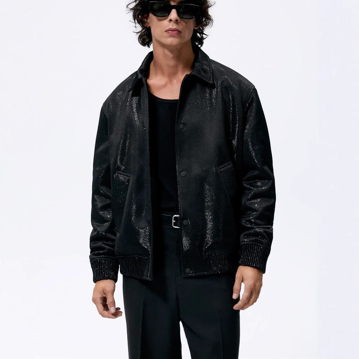 Herren Leichte Fieldjacke aus technischem Material mit aufgesetzten Pattentaschen und Stehkragen Drune