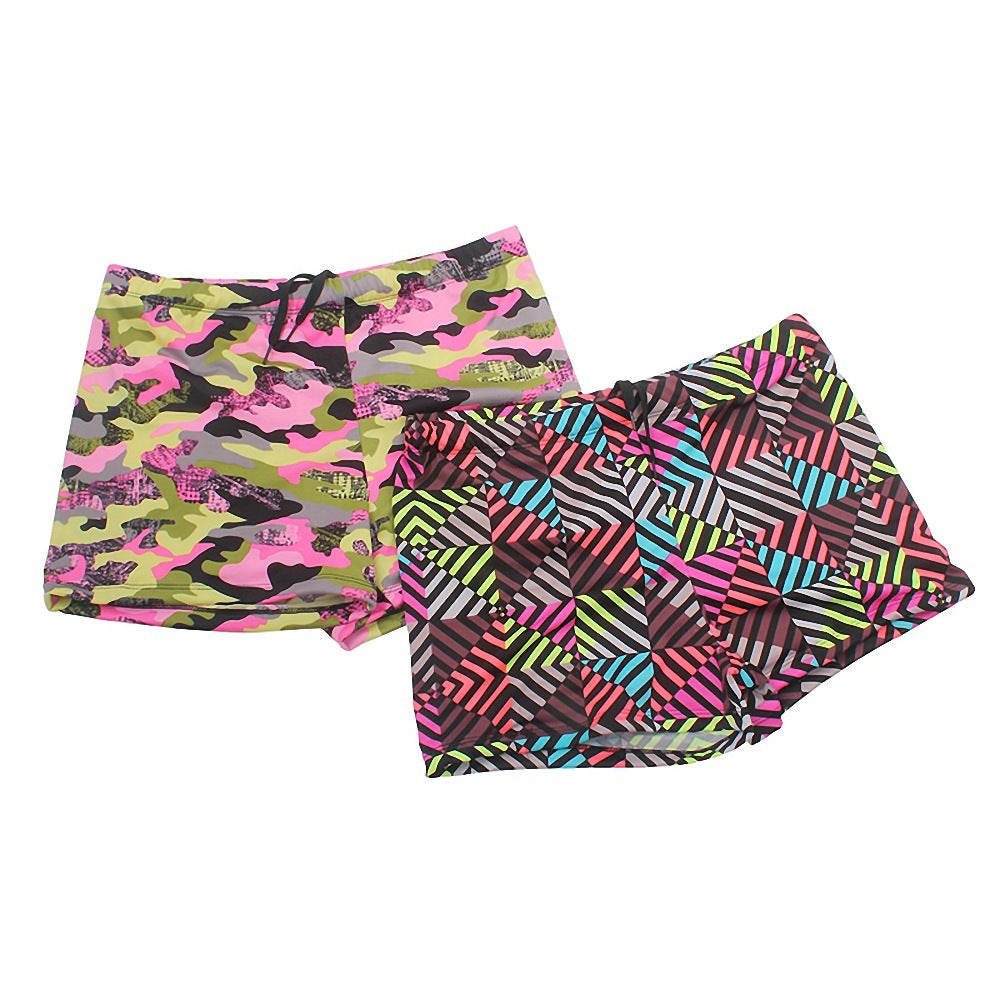Herren Badeshorts mit buntem geometrischen Muster Drune