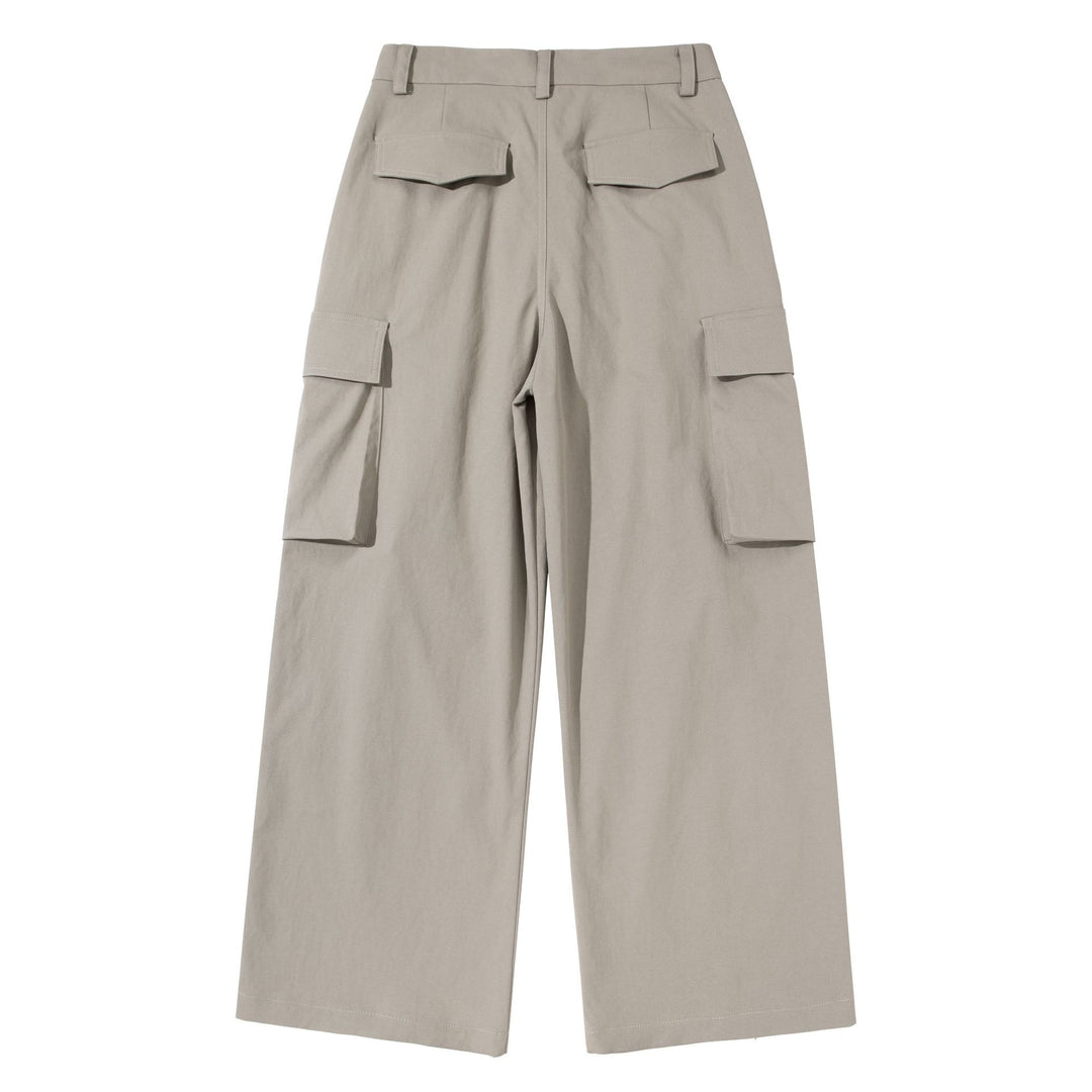 Damen Cropped-Cargo-Culotte mit hoher Leibhöhe und aufgesetzten Klappentaschen Drune