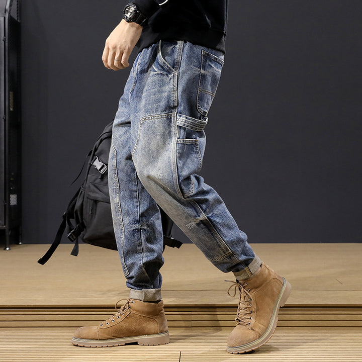 Herren Bequeme Cargo-Jeans Drune