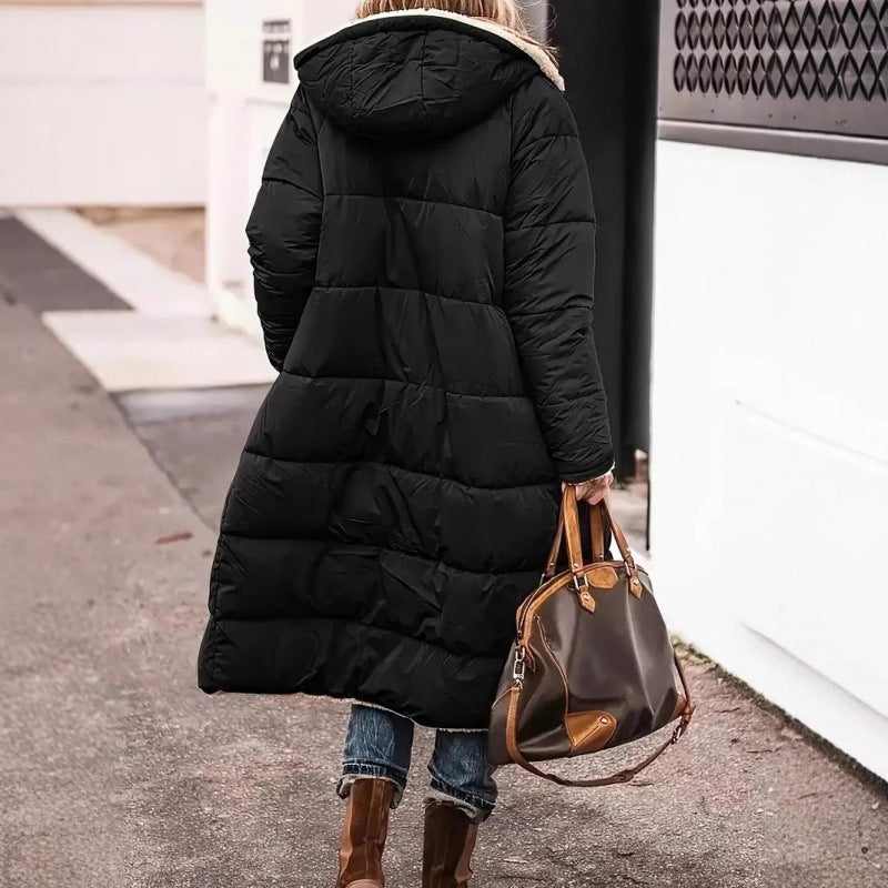 Damen lange Steppjacke Drune