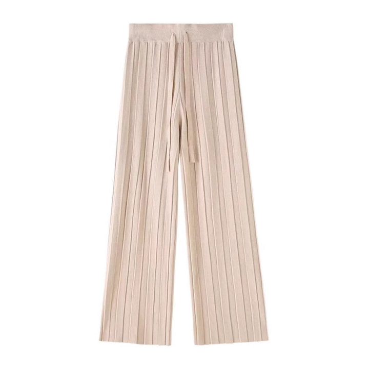 Damen weite Hosen mit vertikalem Streifendesign und elastischem Bund Drune