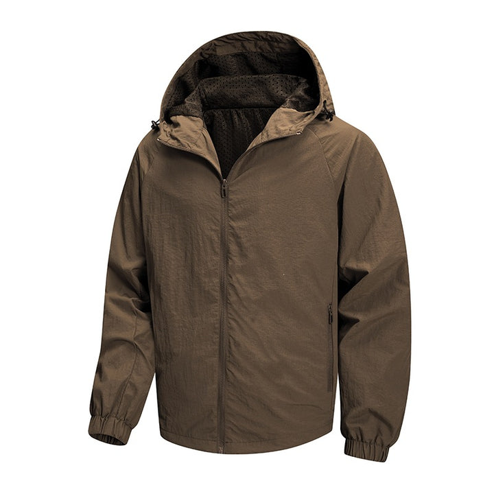 Herren Leichte Übergangsjacke mit Kapuze und atmungsaktiven Einsätzen Drune