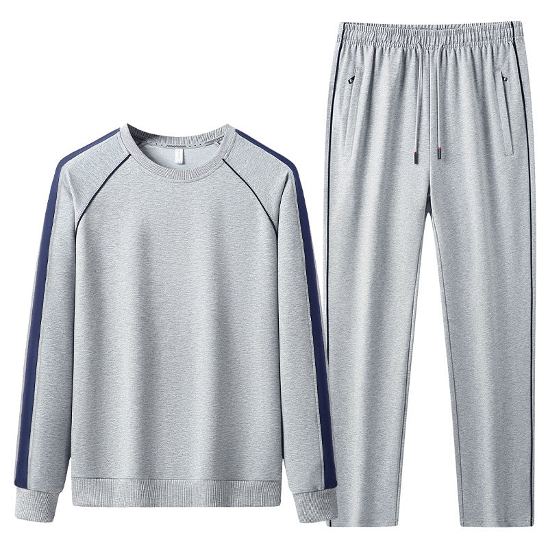 Herren Freizeit-Trainingsanzug-Set aus weichem Jersey mit Raglanärmeln & elastischem Kordelbund Drune
