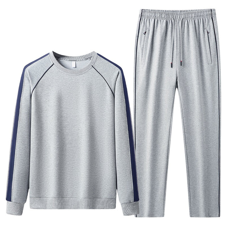 Herren Freizeit-Trainingsanzug-Set aus weichem Jersey mit Raglanärmeln & elastischem Kordelbund Drune